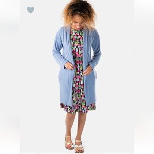 Popsy cornflower blue coatigan